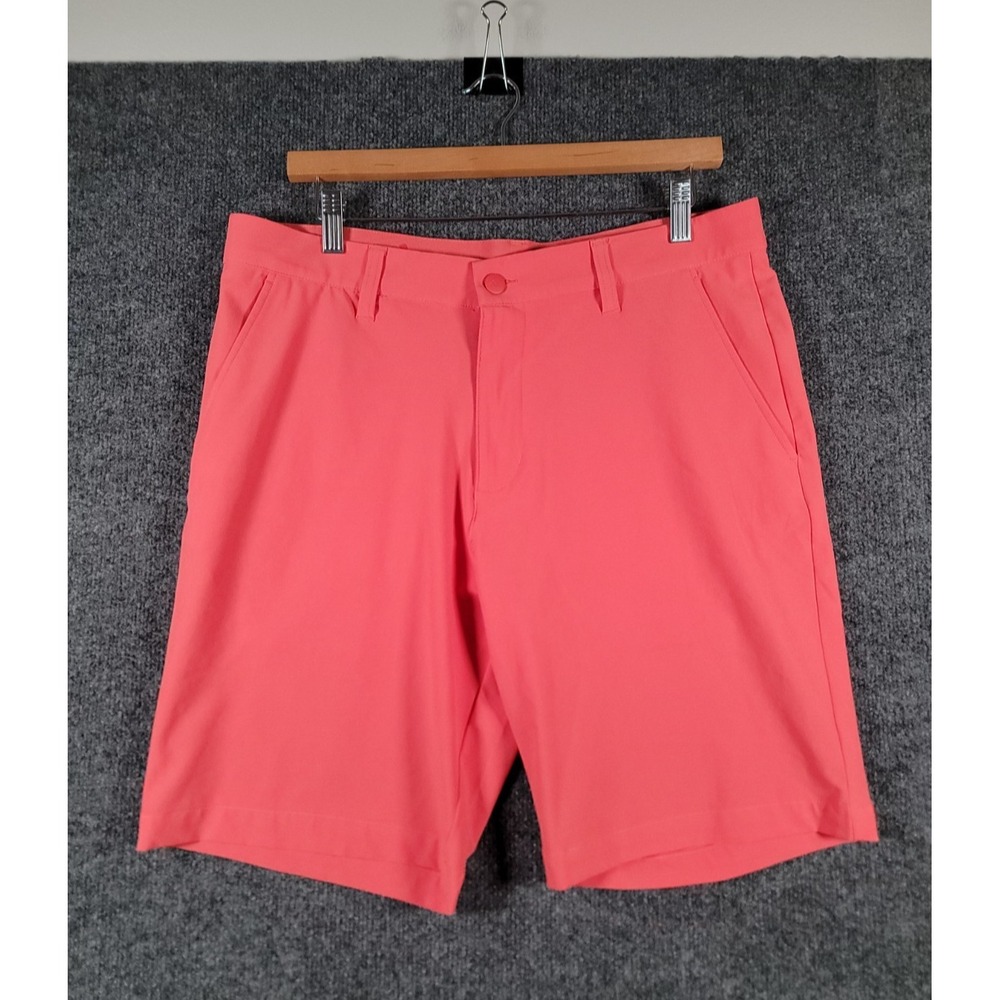 Adidas Ultimate365 Golf Shorts Mens Size 32 Coral Stretch Performance Flat Front